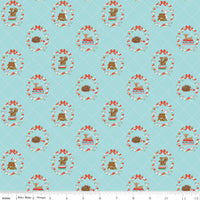 Whimsical Woodland Animals Aqua Yardage by Tasha Noel for Riley Blake Designs | C17641-AQUA