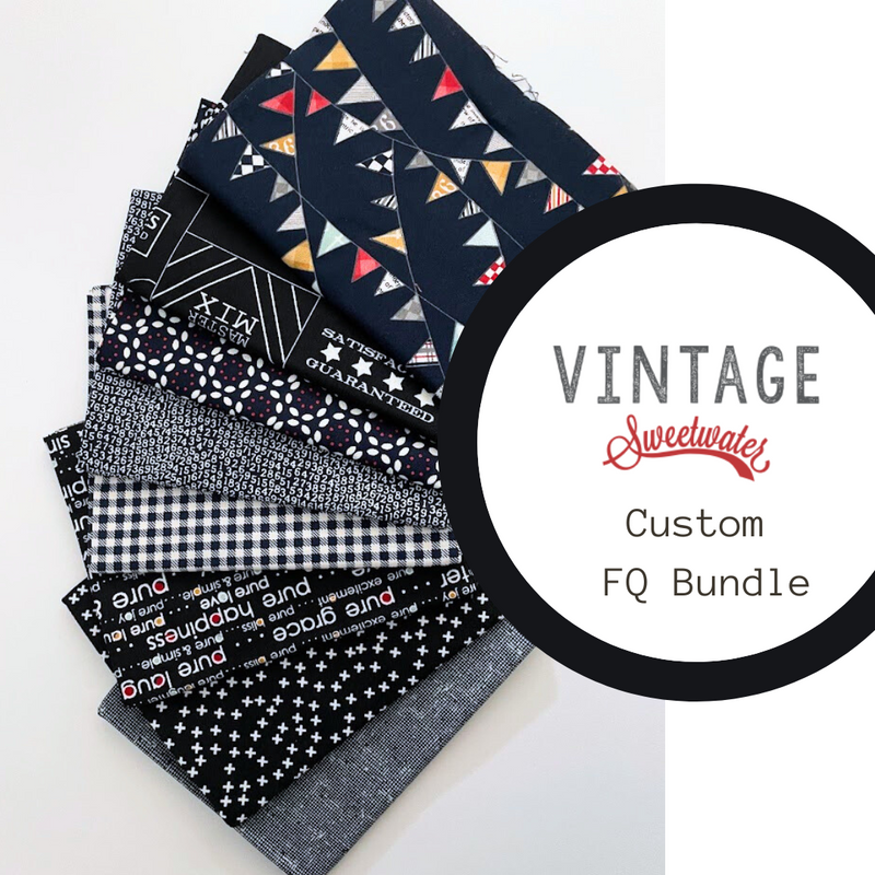 Vintage Indigo Colorway Fat Quarter Bundle by Sweetwater for Moda Fabrics | Custom Bundle | 7 FQs