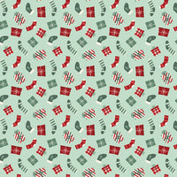 Evergreen Wishes Stockings & Gifts Mint Yardage by Traci Reed for Riley Blake Designs | C17812-MINT