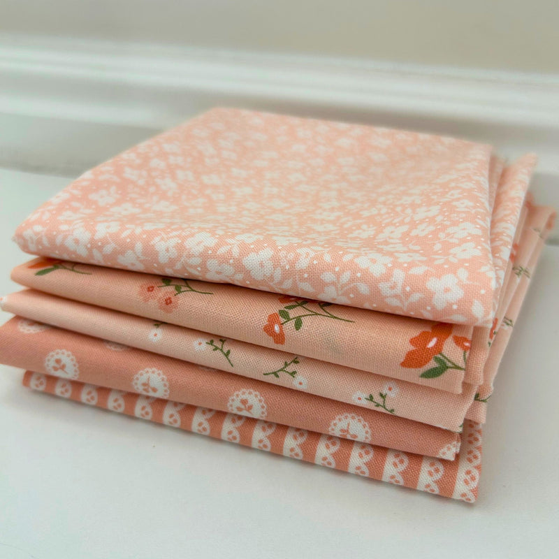 Dainty Meadow Custom Fat Quarter Pink Colorway Bundle by Heather Briggs of My Sew Quilty Life | Curated Bundle 5 FQs