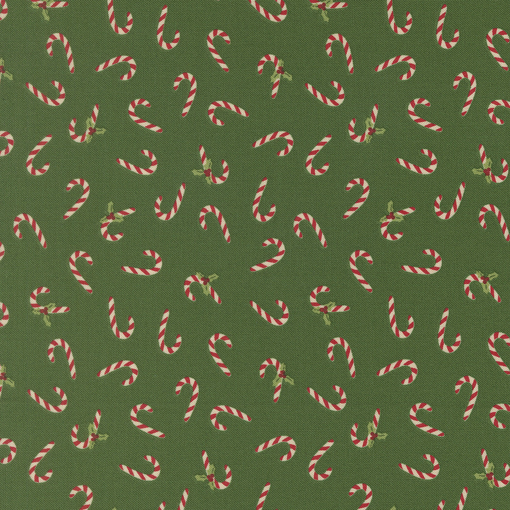 PRESALE Holiday Cheer Candy Cane Evergreen Yardage by Stacy Iest Hsu for Moda Fabrics | 20975 14