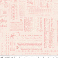 PRESALE TYPE/ography Background Coral Yardage by Lori Holt of Bee in My Bonnet for Riley Blake Designs | C16851-CORAL