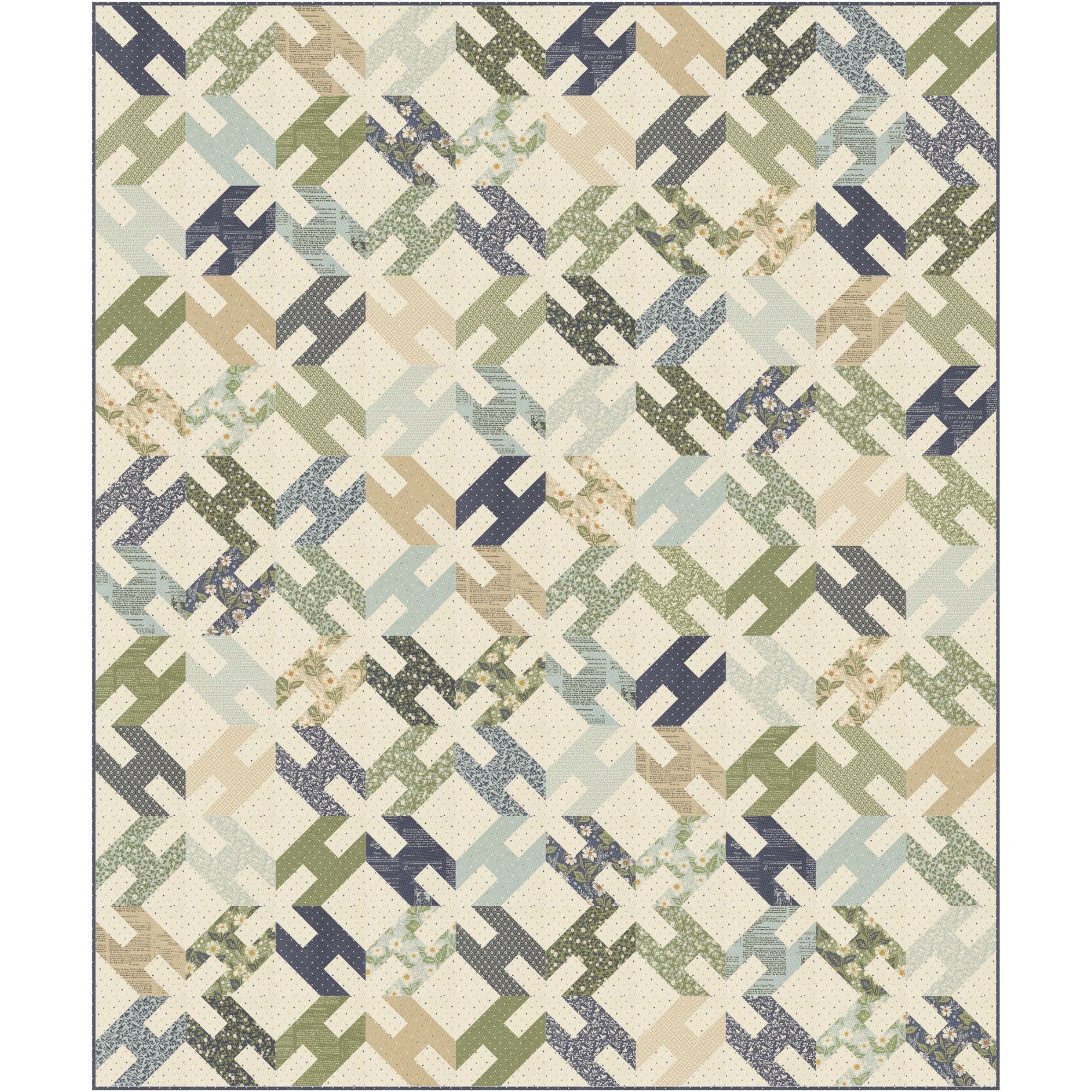 PRESALE Edgewood Custom Quilt Kit With True Love by Lella Boutique for Moda Fabrics | Quilt Size 65” x 78”