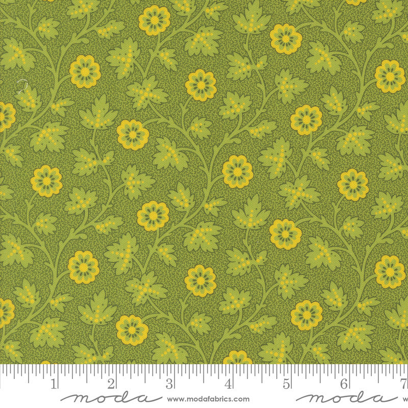Sallys Stitches Trailing Moss New Leaf Yardage by Betsy Chutchian for Moda Fabrics | 31711 15