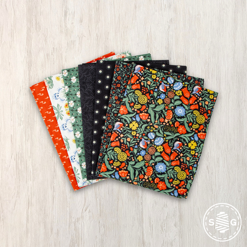 Wanderlust Custom Fat Quarter Persimmon Bundle by Danelys Sidron for Riley Blake Designs | Curated Bundle 7 FQs