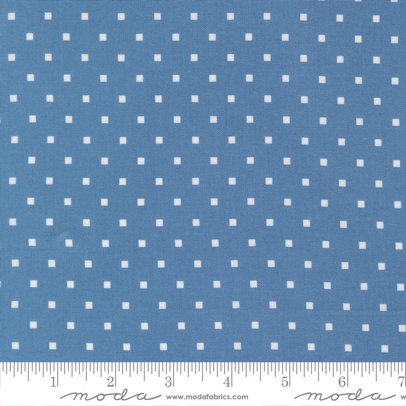 A Cat Named Stitch Cosmo Dot Blue Yardage by Camille Roskelley for Moda Fabrics | 55345 13