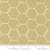 PRESALE Bee Garden Honeycomb Metallic Porcelain by Gingiber for Moda Fabrics | 48416 11M