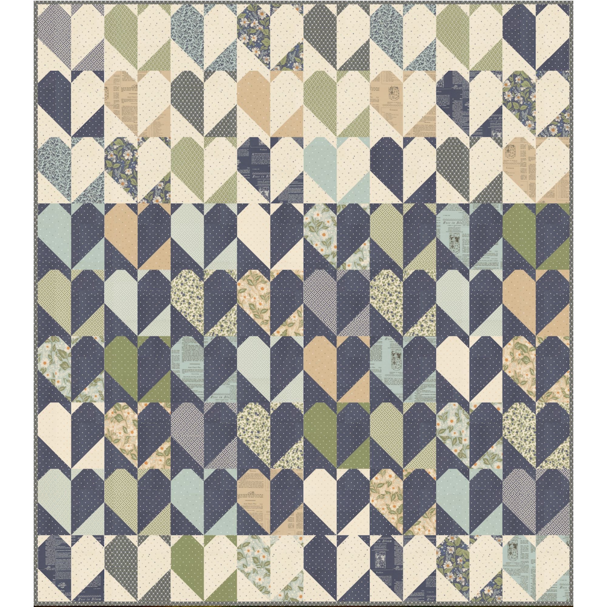 PRESALE Achy Breaky Custom Quilt Kit With True Love by Lella Boutique for Moda Fabrics | Quilt Size 64 1/2” x 72 1/2”