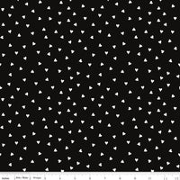 Take Heart Small Hearts Black Yardage by J. Wecker Frisch for Riley Blake Designs | C15387-BLACK