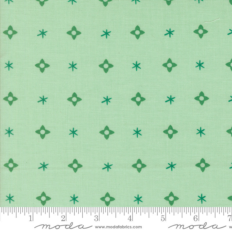 Tiny Christmas Christmas Star Mint Yardage by Lizzy House for Moda Fabrics | 37135 16