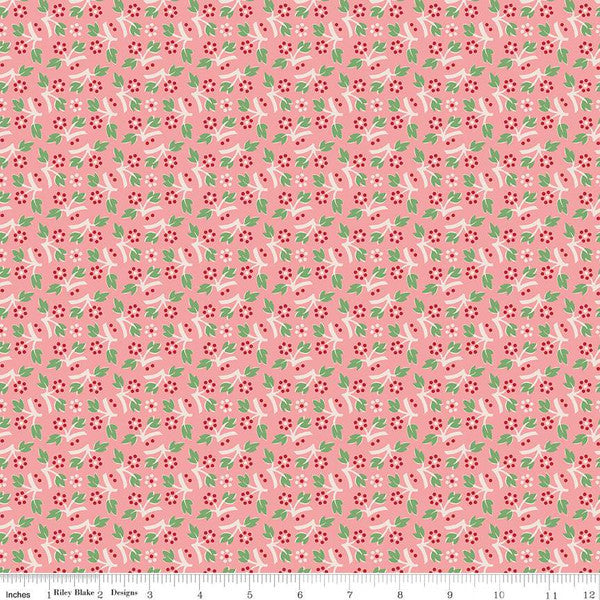 Mercantile Coral Memories Yardage by Lori Holt for Riley Blake Designs | C14390 CORAL