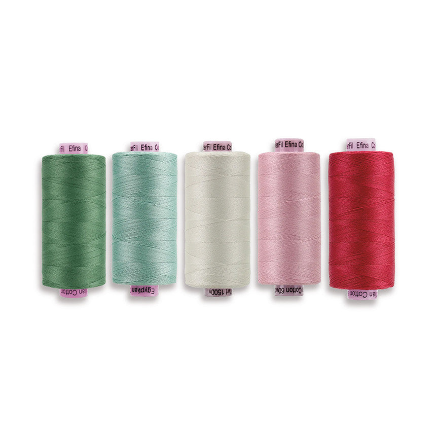 PRESALE Lori Holt Berry & Sage Thread Pack by Lori Holt of Bee in My Bonnet | 5 Spools 164-yard Egyptian Cotton Thread