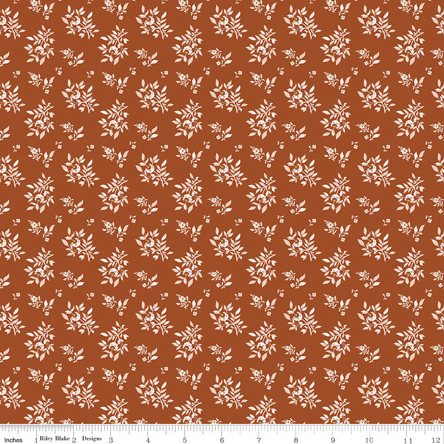 PRESALE Before the Bloom Juniper Rust Yardage Danelys Sidron for Riley Blake Designs | C18065-RUST
