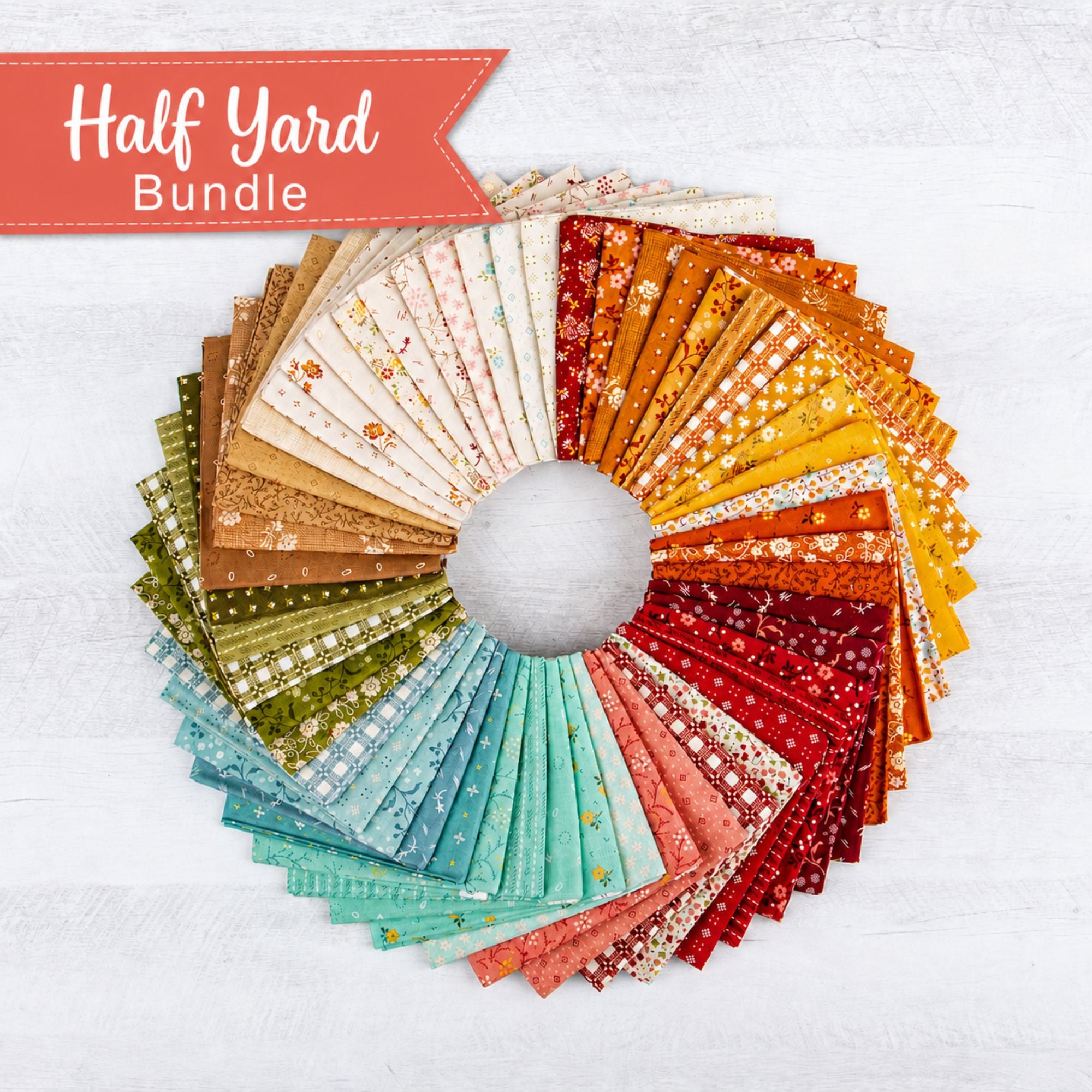 PRESALE Half Yard Bundle | Baked With Love by Lori Holt of Bee in My Bonnet | Full Collection 53 Half Yard Cuts | Curated Bundle