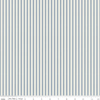 PRESALE Ivy Reese Ticking Blue Yardage by Deena Rutter for Riley Blake Designs | C16605-BLUE