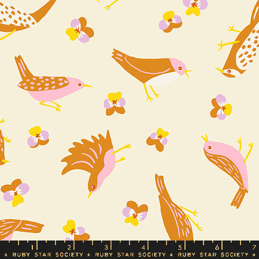 Bird Is The Word Migration Natural Yardage by Kimberly Kight of Ruby Star Society | RS3076 11