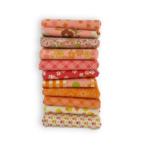 Fat Quarter Bundle Pink Orange | Happy Daze Custom by Chloe’s Closet for Moda Fabrics | 11 Fat Quarters | Curated Bundle