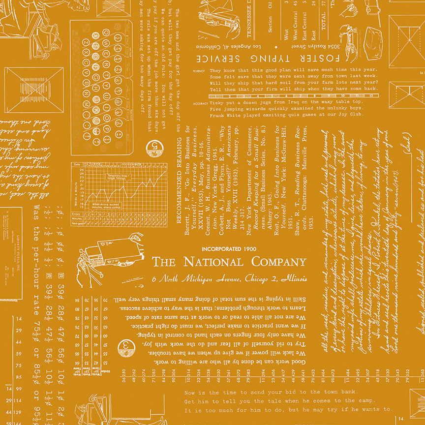 TYPE/ography Butterscotch Yardage by Lori Holt of Bee in My Bonnet for Riley Blake Designs | C16850-BUTTERSCOTCH