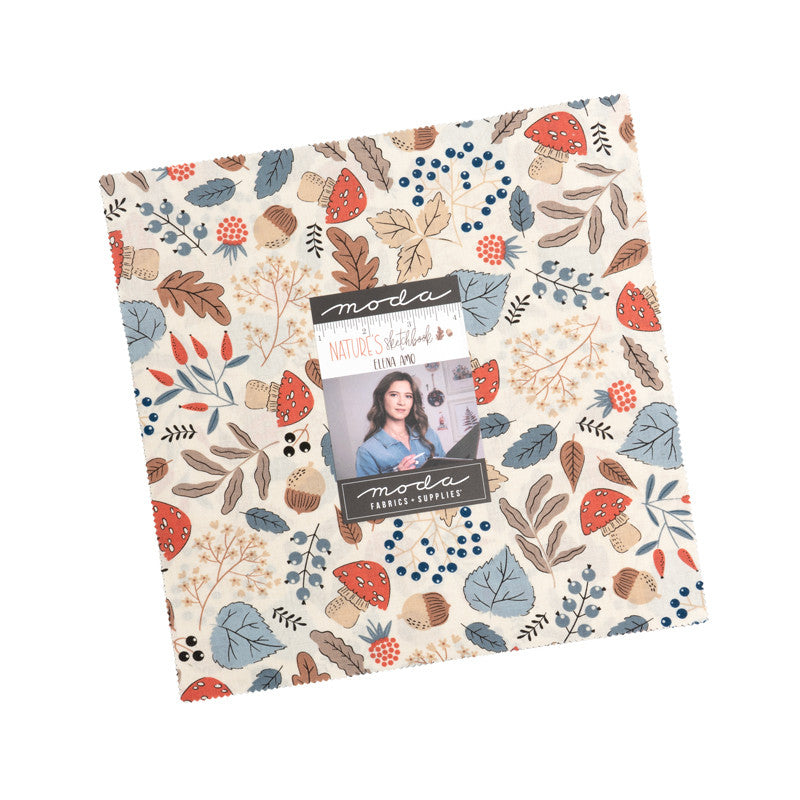 PRESALE Natures Sketchbook Layer Cake 10" by Elena Amo for Moda Fabrics | 42 Pcs | 39070LC