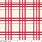 Heirloom Red Plaid Cream Yardage by My Mind's Eye for Riley Blake Designs | C14344 CREAM Quilting Cotton Fabric