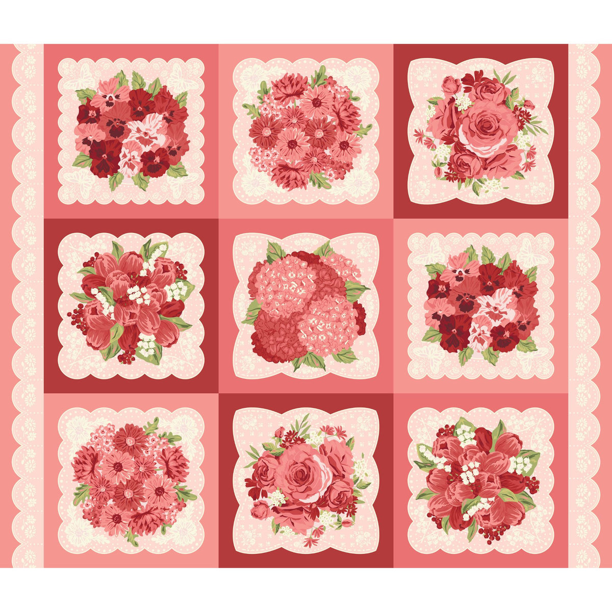 PRESALE Je T'aime Doily Panel Lace by Stacy Iest Hsu for Moda Fabrics | Panel Size 36" x 44" | 20998 11