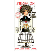 PRESALE She Who Sews–The Maker Press On Wall Panel by J. Wecker Frisch for Riley Blake Designs | Panel size 24" x 54" | PD18522-PANEL