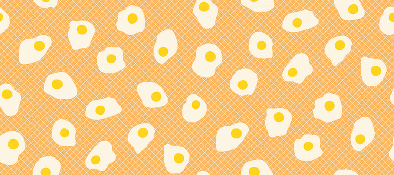 Egg and Friends Fried Eggs Cantaloupe Yardage by Kimberly Kight for Ruby Star Society | RS3090 11