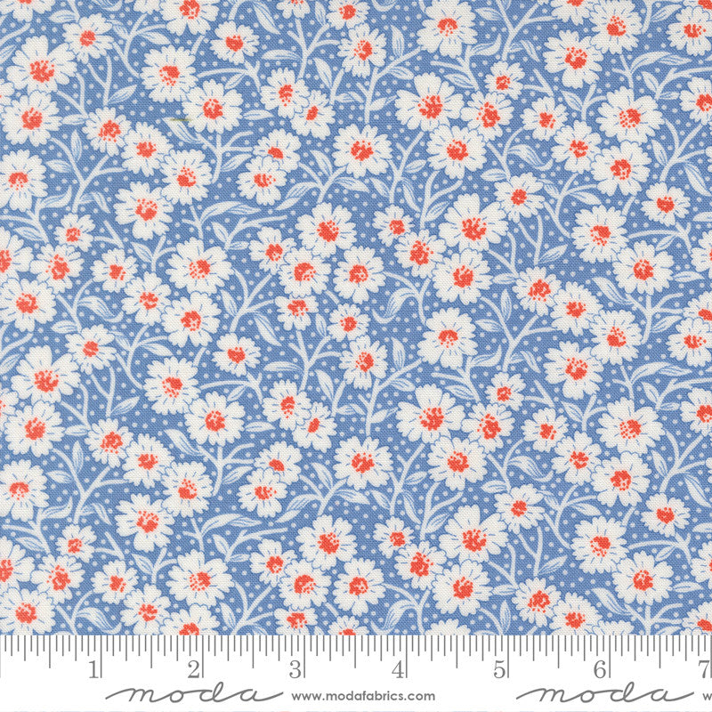 PRESALE Rosie Picnic Bloom Blueberry Yardage by Fig Tree & Co for Moda Fabrics | 35424 18