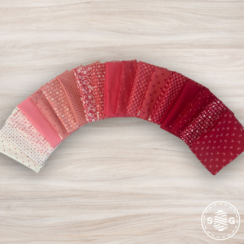 Love Blooms Custom Fat Quarter Bundle by Lella Boutique for Moda Fabrics | Valentines Bundle | 18 FQs