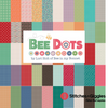 Sale! Bee Dots Lagoon Rose Yardage by Lori Holt for Riley Blake Designs | C14180 LAGOON