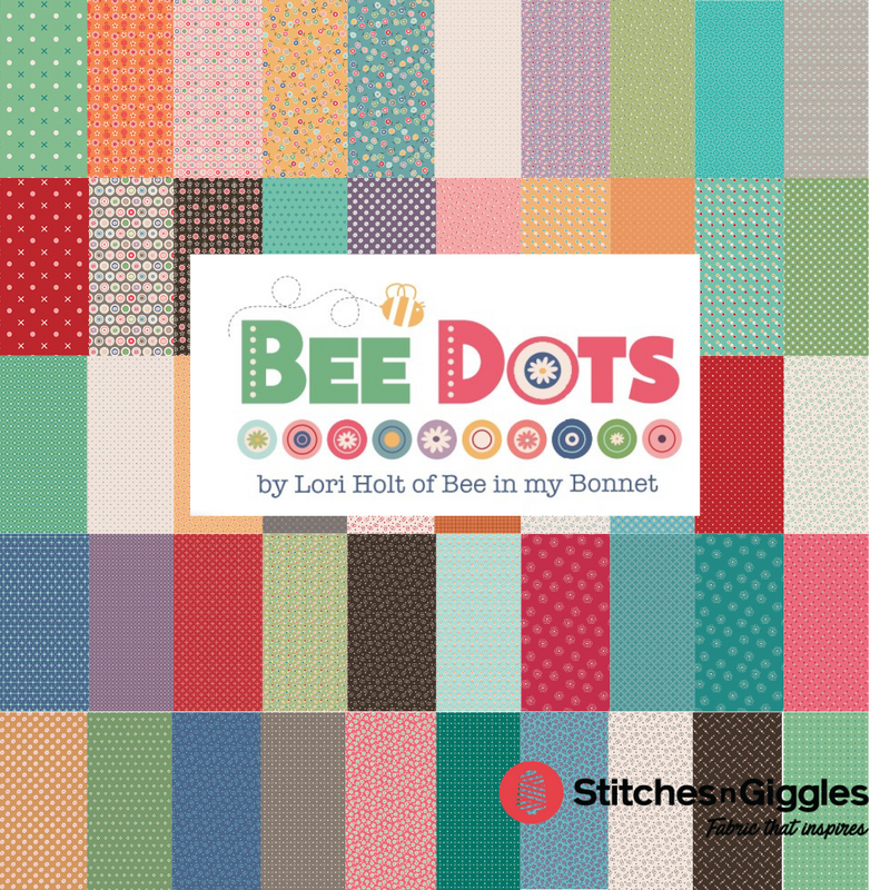 Sale! Bee Dots Raisin Lucille Yardage by Lori Holt for Riley Blake Designs | C14175 RAISIN