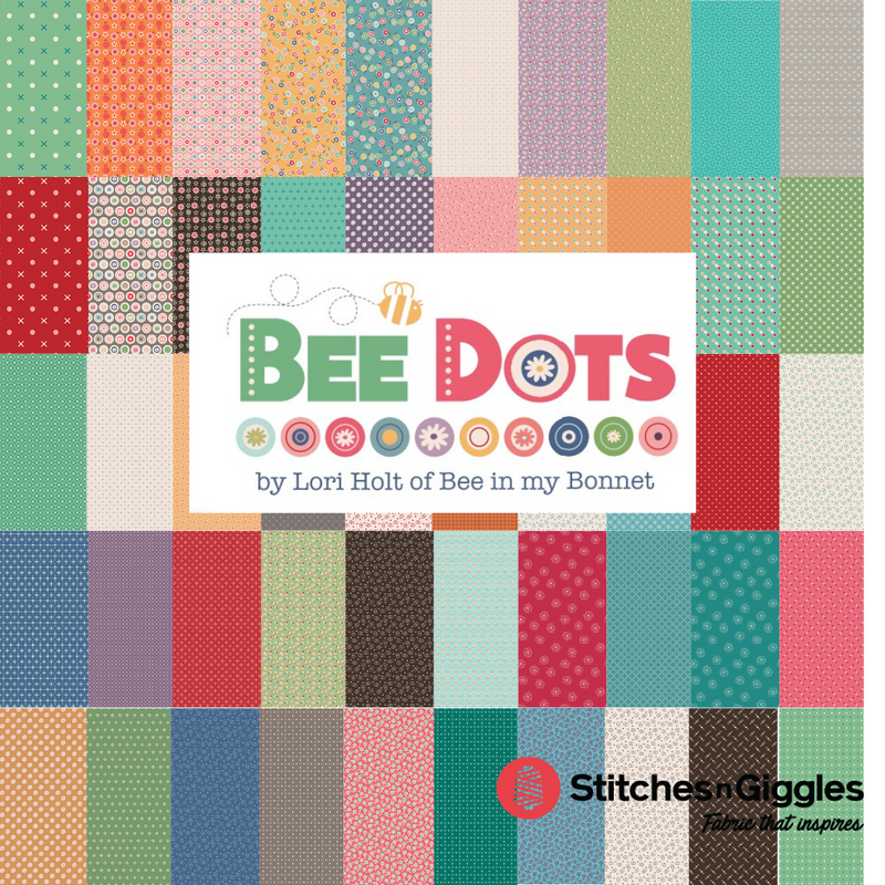 Bee Dots  Plum Elvira Yardage by Lori Holt for Riley Blake Designs | C14164 PLUM