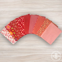 Delightfully Yours Custom Fat Quarter Bundle Red by Sherri & Chelsi for Moda Fabrics  | Curated Bundle | 9 Fat Quarters