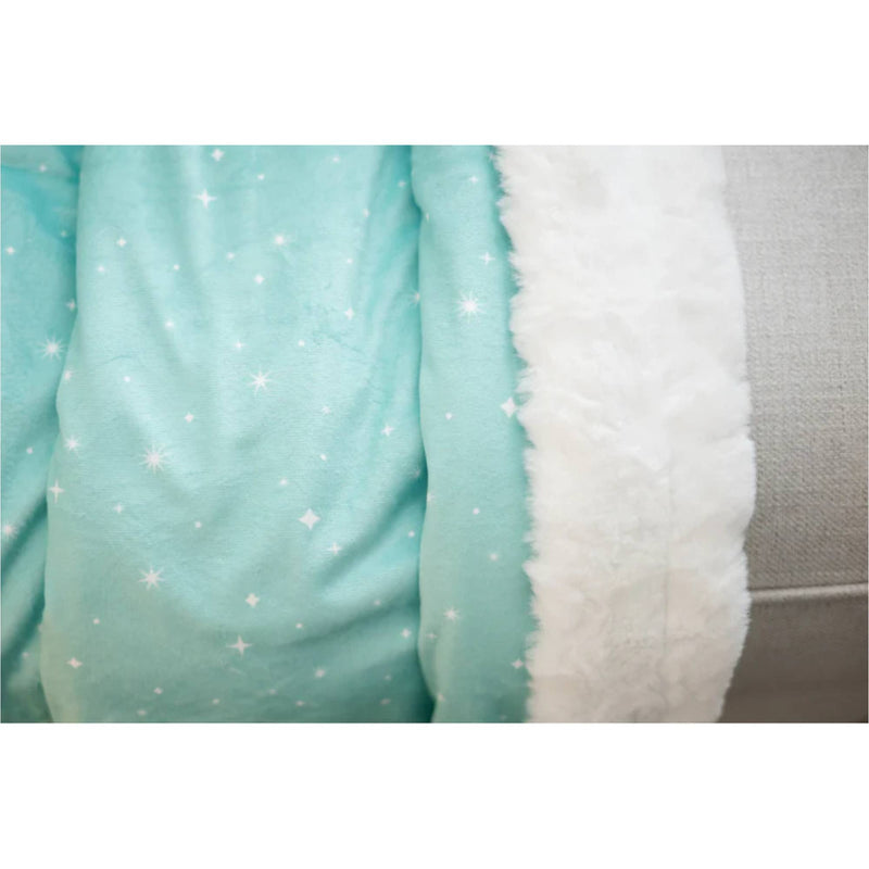 Twinkling Stars Baby Minky Blanket by Dreamy Blankets | Twinkling Stars Mint | Premium Soft Minky Blanket | Baby Blanket Size 32" x 36"