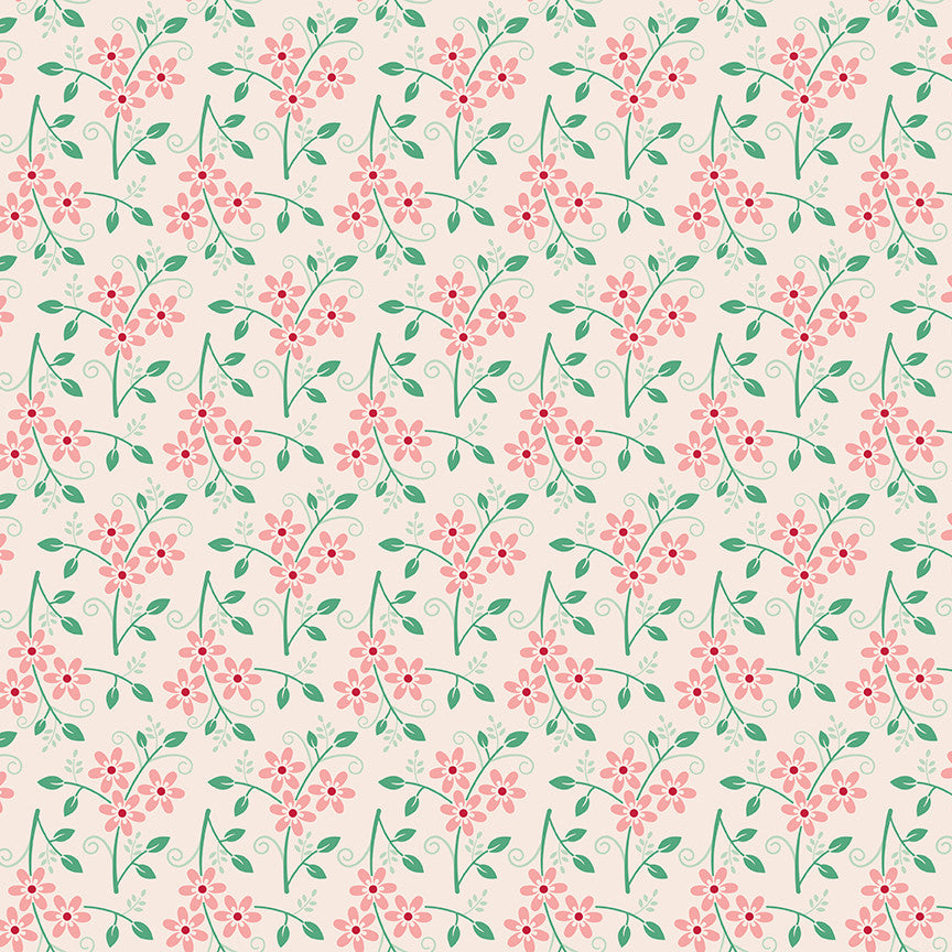 PRESALE Wide Back Berry & Sage Bouquet Latte Yardage by Lori Holt of Bee in My Bonnet | 108" Wide Backing | WB17401-LATTE