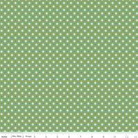 Sale! Bee Dots Basil Vera Yardage by Lori Holt for Riley Blake Designs | C14172 BASIL