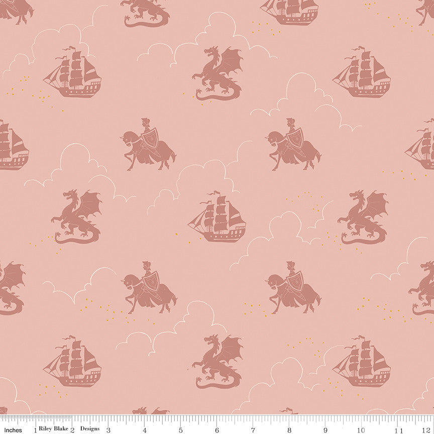 PRESALE Story Land In the Knight Rose Yardage by Sarah Jane for Riley Blake Designs | C18304-ROSE