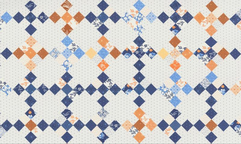 Denim and Daisies Sweet Sixteen Patchwork 24" x 60" Cheater Panel by Fig Tree for Moda Fabrics | 35388 11