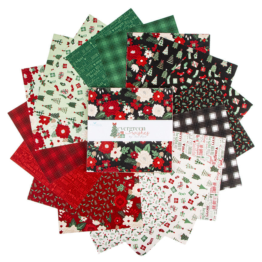 Evergreen Wishes 10" Stacker by Traci Reed for Riley Blake Designs | 42 Pcs | 10-17810-42