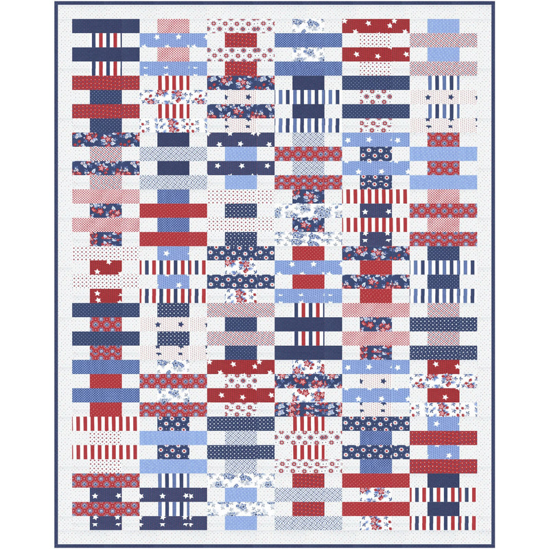 PRESALE Pioneer Day Custom Quilt Kit With Star Spangled by April Rosenthal of Prairie Grass | Dark Version