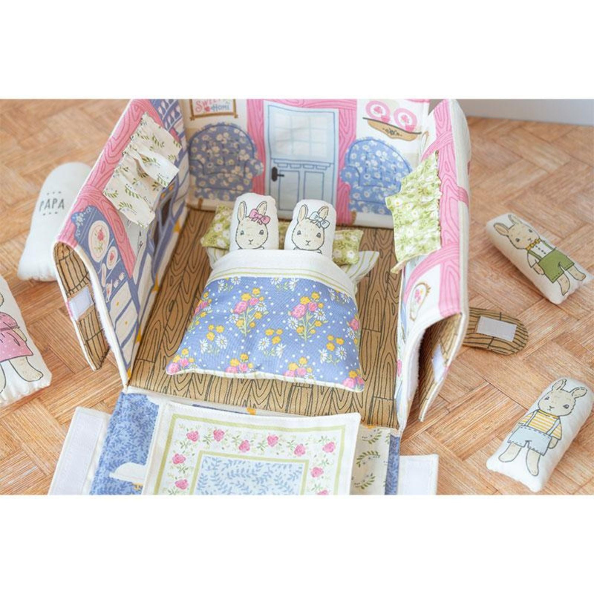 PRESALE My Secret Garden Garden Bunny Cottage Panel Cloud by Stacy Iest Hsu for Moda Fabrics | 20989 11
