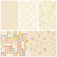 Ruby Star Fat Quarter Bundle Low Volume | Paper Cuts 2 by Rashida Coleman Hale for Ruby Star Society | 5 Fat Quarters | Curated Bundle