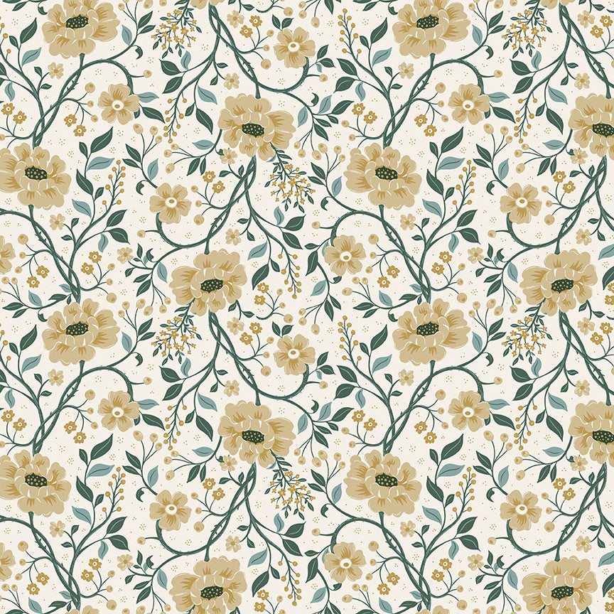 PRESALE Before the Bloom Main Cream Yardage Danelys Sidron for Riley Blake Designs | C18060-CREAM
