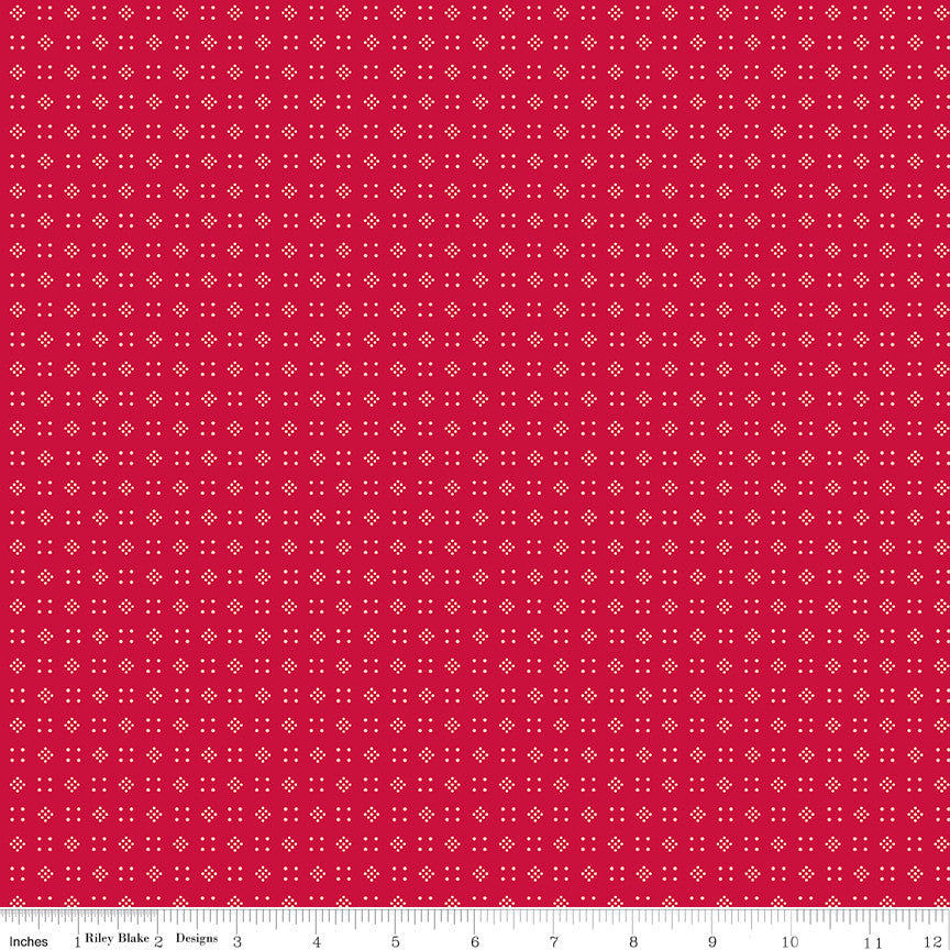 PRESALE Baked With Love Leftovers Schoolhouse Yardage by Lori Holt of Bee in My Bonnet | C17792-SCHOOLHOUSE