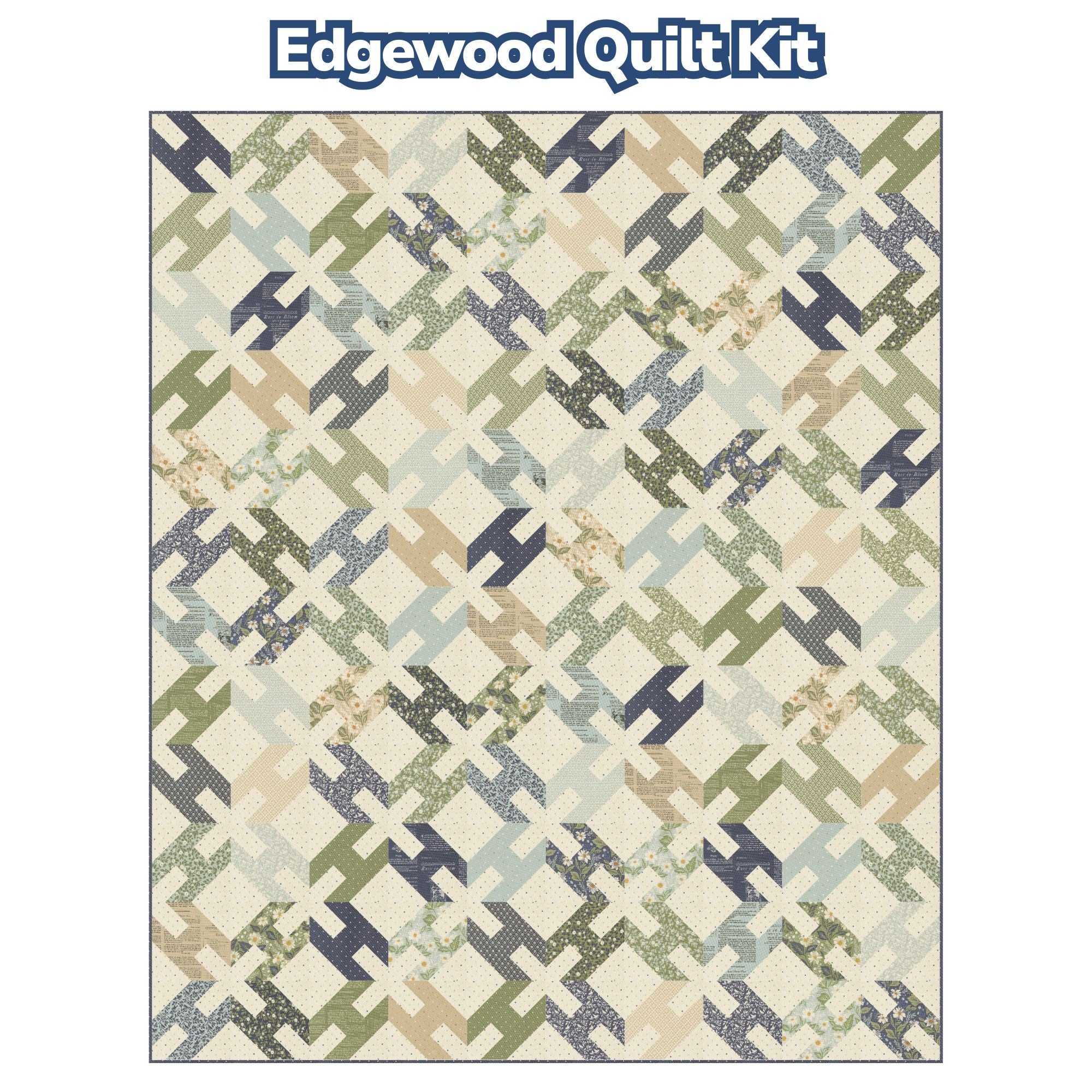 PRESALE Edgewood Custom Quilt Kit With True Love by Lella Boutique for Moda Fabrics | Quilt Size 65” x 78”