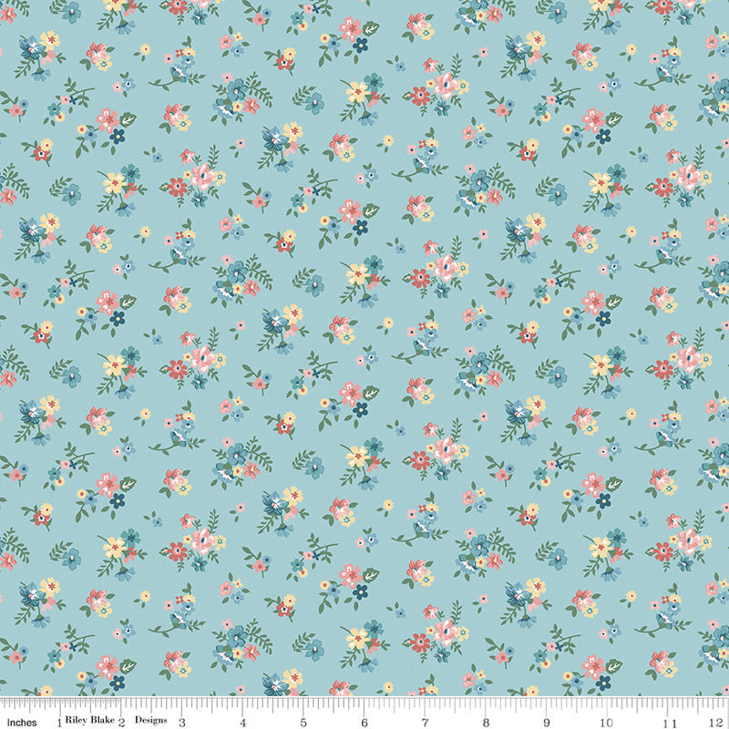 Mary Catherine Ditsy Floral Songbird Yardage by Amy Smart for Riley Blake Designs | C16703-SONGBIRD
