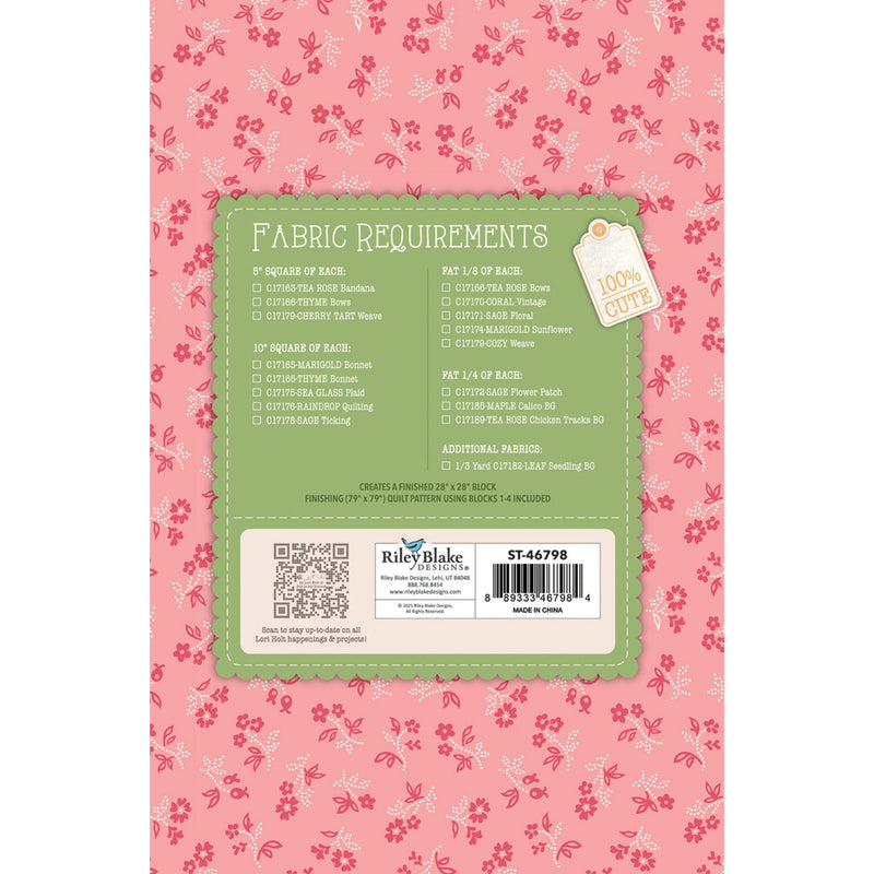 PRESALE Farmers Daughter Quilt Seeds Pattern Summer Barn by Lori Holt of Bee in My Bonnet | ST-46798