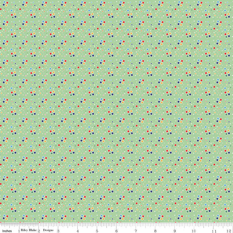 Always in Season Fun & Games Mint Yardage by American Jane for Riley Blake Designs | C15103-MINT