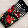 Charming Christmas Custom Fat Quarter Bundle Black by Kelsey Carlson for Riley Blake Designs | 4 Precut Fat Quarters