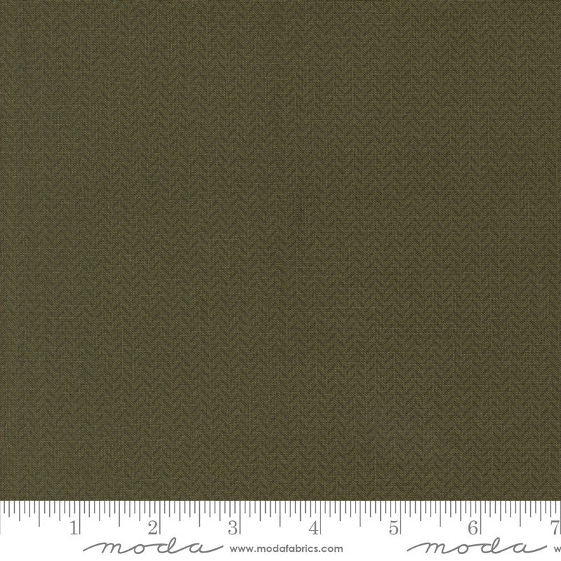 PRESALE Berry And Pine Yule Herringbone Wintergreen Yardage by Lella Boutique for Moda Fabrics | 5246 13